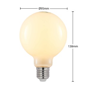 Arcchio LED lamp E27 4W 2.700K G95 bollamp dimbaar, opaal