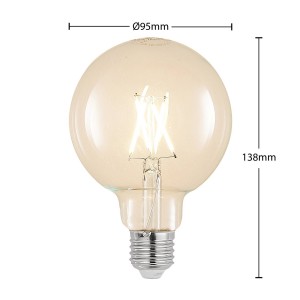 Arcchio LED lamp E27 4W 2.700K G95 bollamp filament