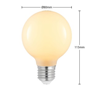 Arcchio LED lamp E27 4W G80 2.700K dimbaar, opaal