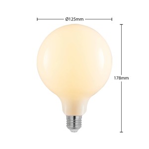 Arcchio LED lamp E27 6W 2.700K G125 bollamp dimbaar, opaal