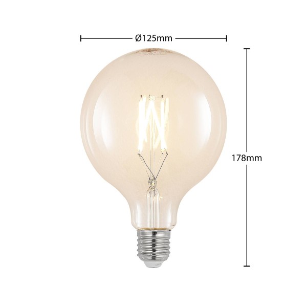 Arcchio led lamp e27 8w 2. 700k g125 bollamp filament