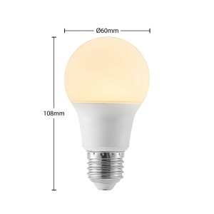 Arcchio LED lamp E27 A60 8W 3.000K opaal, 10 per set