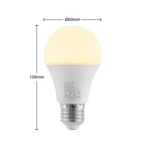 Arcchio LED lamp E27 A60 9,5W 3.000K opaal, 10 per set