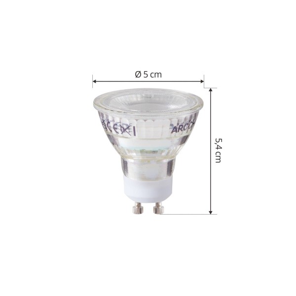 Arcchio led lamp gu10 2. 5w 6500k 450lm glas set van 2