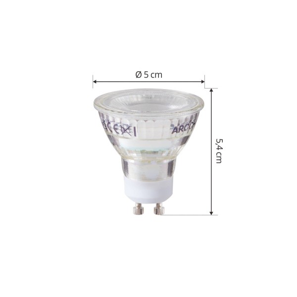 5w 6500k 450 lumen glas