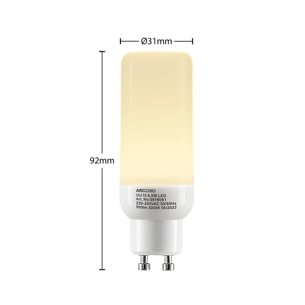 Arcchio led lamp in buisvorm gu10 4. 5w 3. 000k