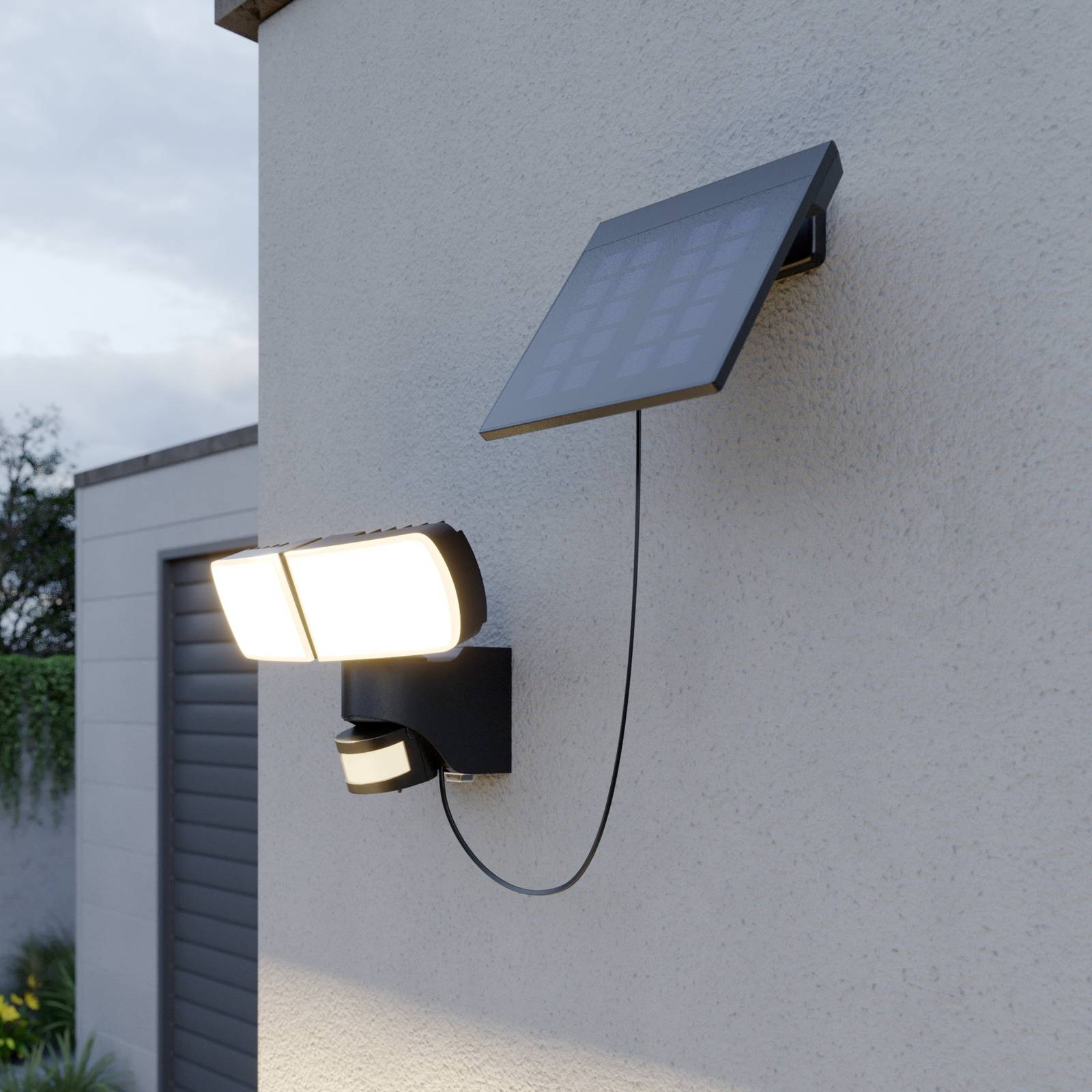 Arcchio lissano led wandspot zonne-energie sensor