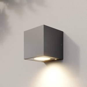 Arcchio Tassnim LED buiten wandlamp zilver 1-lamp