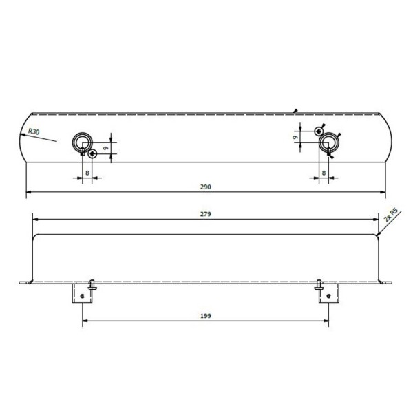 B-Safety Hangerset voor noodlamp E-LUX standaard