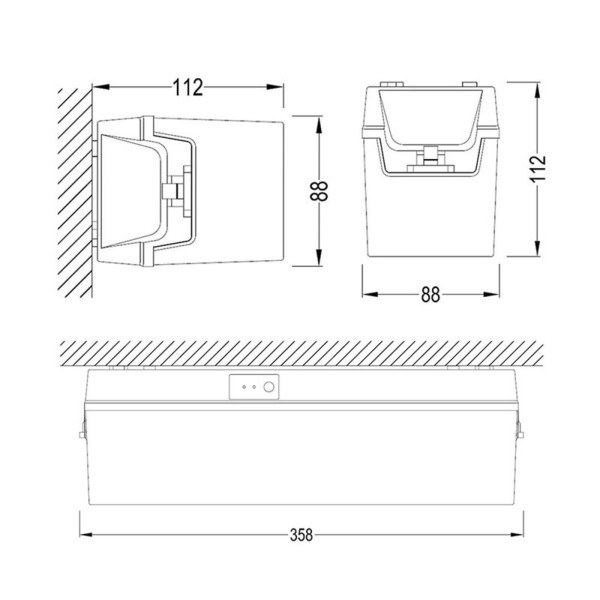 B safety led noodverlichting c lux standard enkele batterij 3