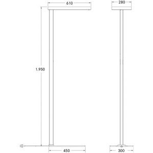 BRUMBERG Adrea LED vloerlamp microprismatisch