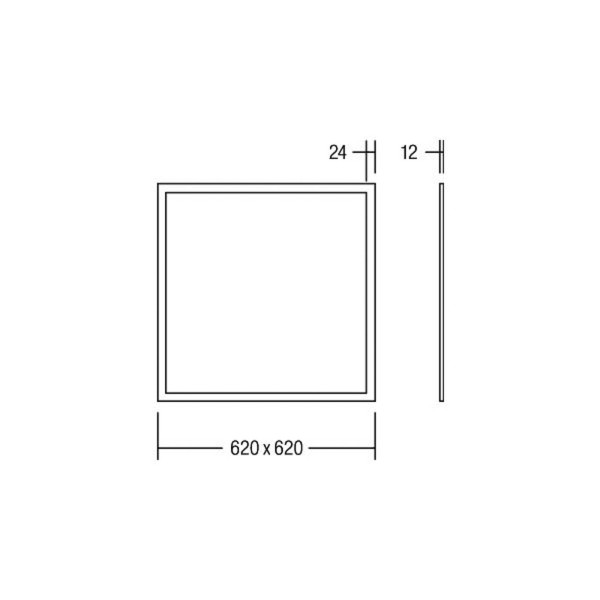 Brumberg ailis led paneel 62x62cm microprisma 3000k