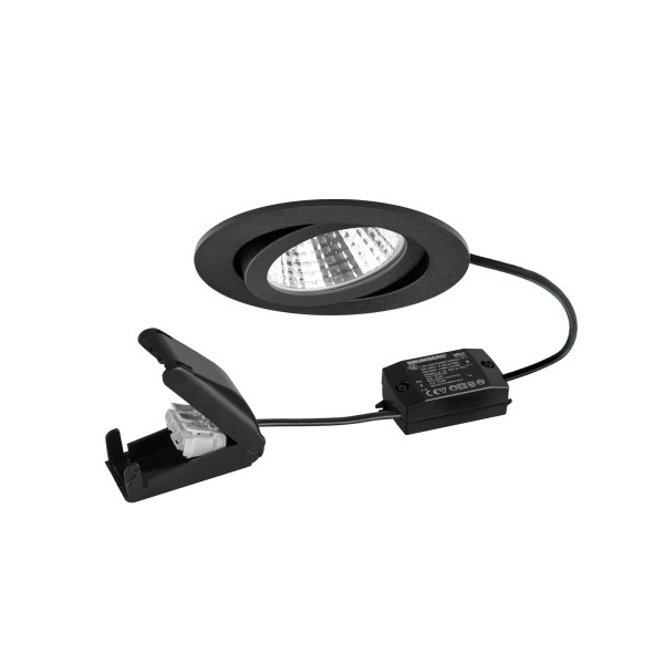 Brumberg bb03 led inbouwspot aan/uit aansluitdoos mat zwart