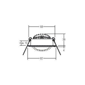 BRUMBERG BB03 inbouw RC driver hoekig structuurwit