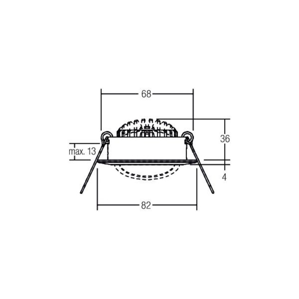 Brumberg bb03 inbouw rc driver hoekig structuurwit