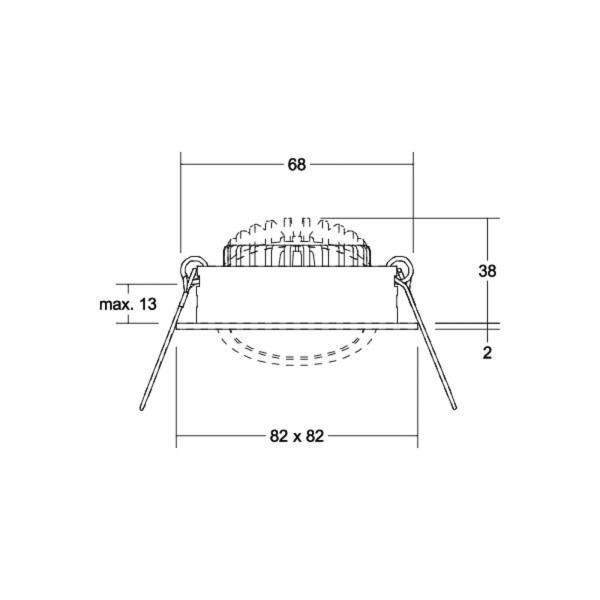 Brumberg bb05 led inbouwspot aan/uit aansluitdoos chroom