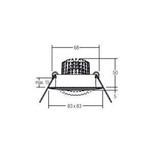 BRUMBERG BB14 inbouw dim2warm RC-dim structuurwit