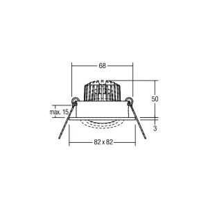 BRUMBERG BB19 dim2wam RC aansluitbox alu mat