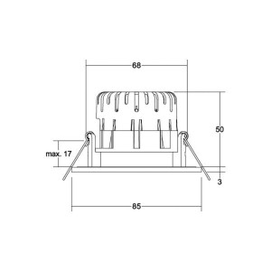 BRUMBERG BB20 IP65 inbouw RC driver rond nikkel