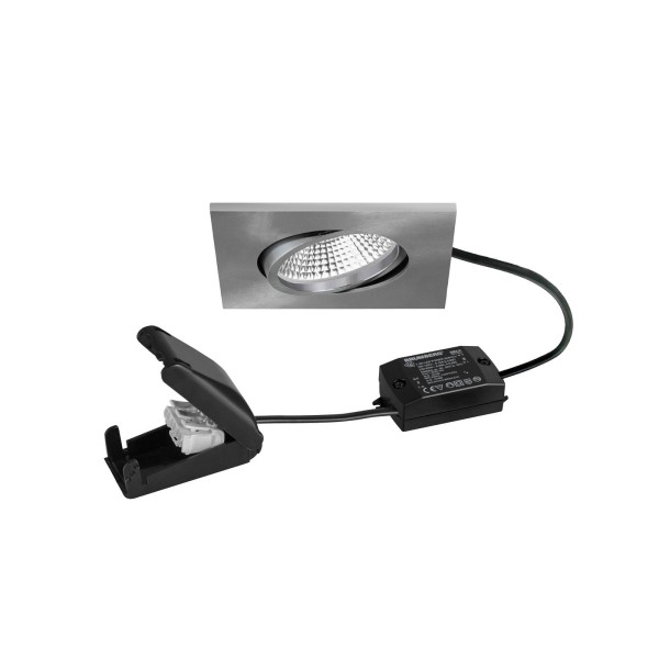 Brumberg bb25 led spot ip65 aan/uit aansluitdoos mat nikkel