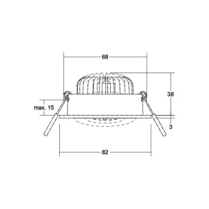 BRUMBERG BB33 RC driver ronde aansluitdoos structuur wit