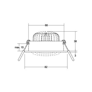 BRUMBERG BB34 RC driver ronde aansluitdoos structuur zwart