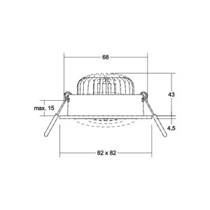 BRUMBERG BB36 RC driver ronde aansluitdoos structuur wit