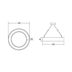 BRUMBERG BRUMBERB Biro Circle Ring5 direct DALI, Ø 45 cm, wit, 3000K