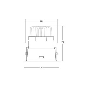 BRUMBERG Binato DALI downlight aansluitdoos 2.700 K zwart