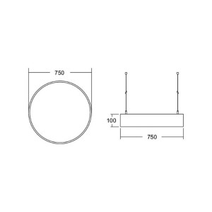 BRUMBERG Biro Circle LED Ø 75 cm, direct, DALI, wit, 4000 K