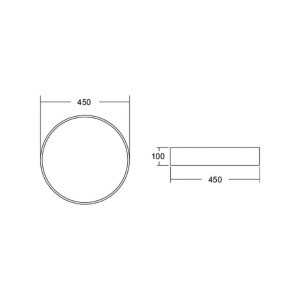 BRUMBERG Biro Circle, Ø 45 cm, DALI dimbaar, zwart 3.000 K