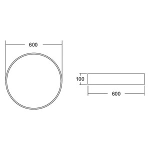 BRUMBERG Biro Circle, Ø 60 cm, DALI dimbaar, wit, 4.000 K