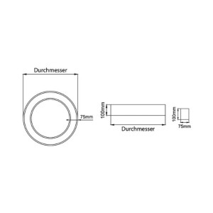 BRUMBERG Biro Circle Ring Plafond Ø 75cm 40W aan/uit zilver 830