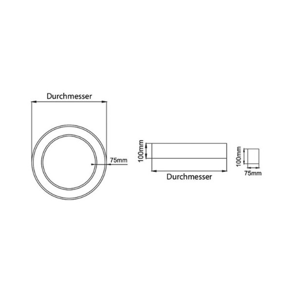 Brumberg biro cirkel ring plafond 25w ø60 cm aan/uit zilver 830