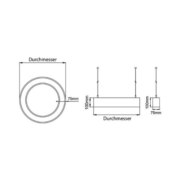 Brumberg biro cirkelring omhoog/omlaag ø 75 80w aan/uit zilver 830