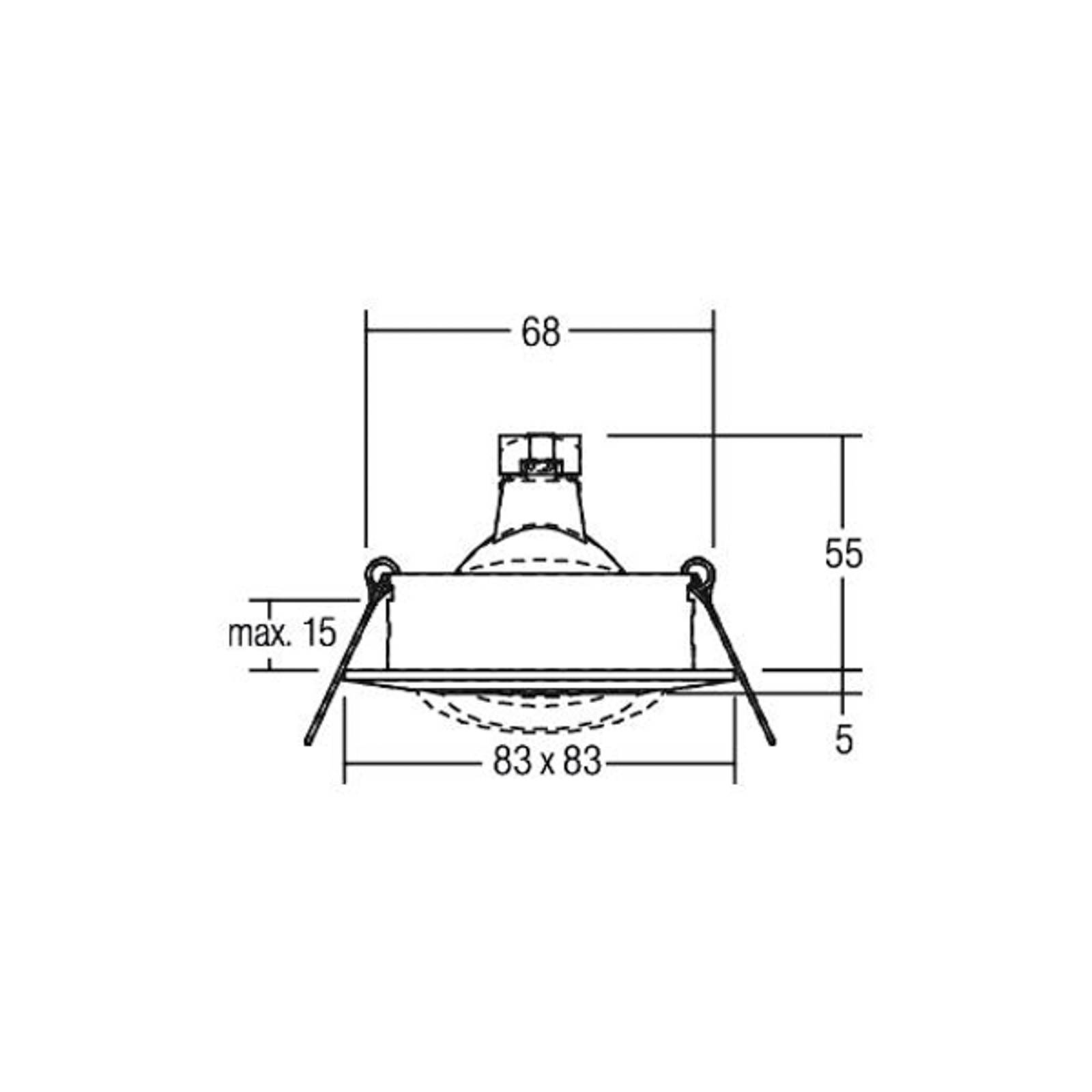 Brumberg breena s inbouw gx5. 3 hoekig structuur wit