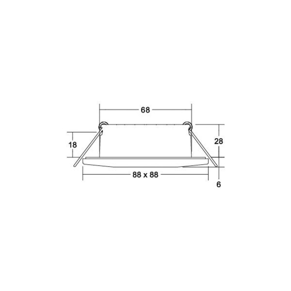 Brumberg chooose led inbouwdownlight hoekig nikkel