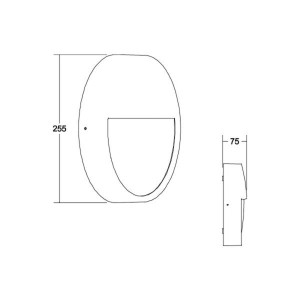 BRUMBERG Eye LED buitenwandlamp, half, wit