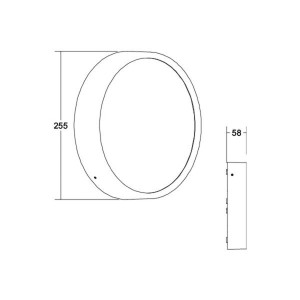 BRUMBERG Eye LED buitenwandlamp open, wit