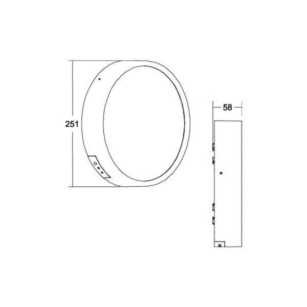 BRUMBERG Eye LED buitenwandlamp ring wit