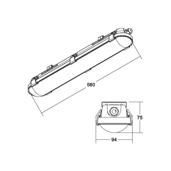 Brumberg humid one pro led badverlichting dali 58cm