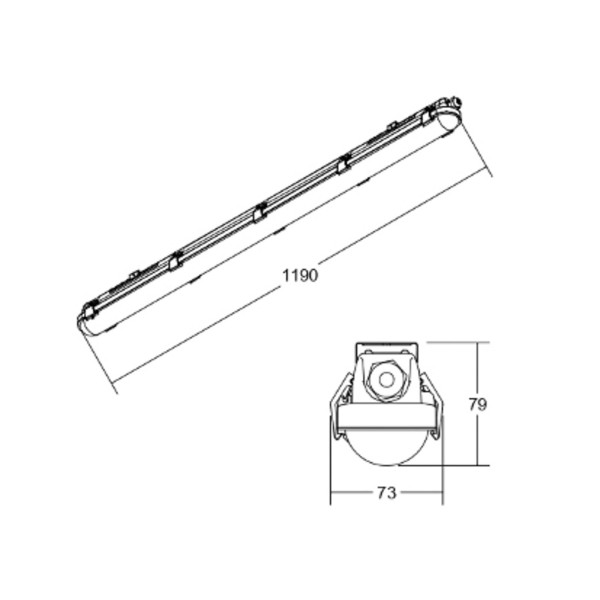 Hermetische opbouwlampen