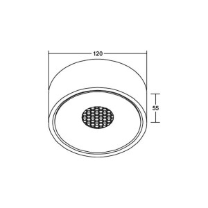 BRUMBERG Indy LED plafondlamp, RC, wit