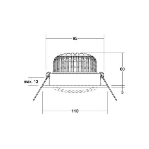 BRUMBERG Kerby-R LED inbouwspot, 3000K, wit