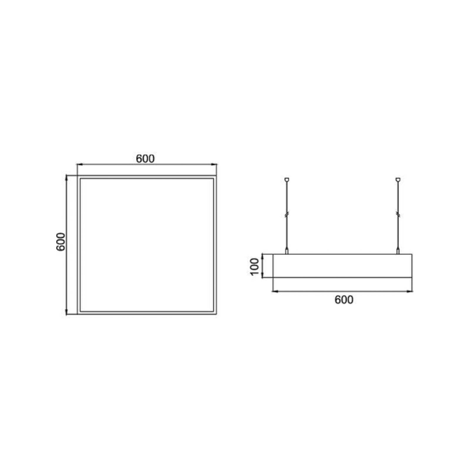 Brumberg led hanglamp biro square, dali dimbaar, wit, 4. 000 k