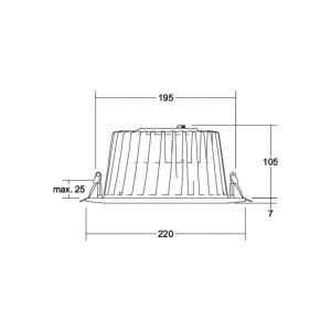 BRUMBERG LED inbouwdownlight Lydon Maxi, wit, DALI, 3.000 K