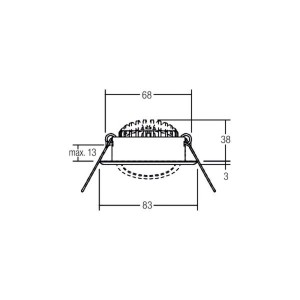 BRUMBERG LED inbouwspot BB09, DALI, aansluitdoos, wit