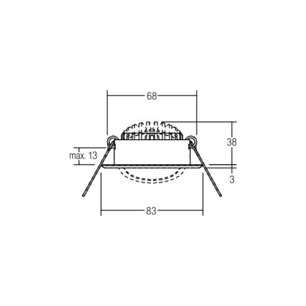 Brumberg led inbouwspot bb09 on/off