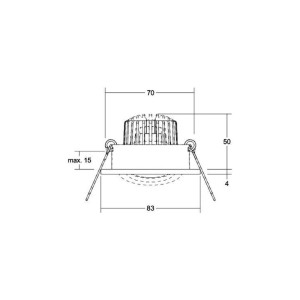 BRUMBERG LED inbouwspot Berrie-R, dimbaar, chroom