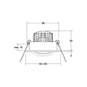 BRUMBERG LED inbouwspot Tirrel-S, DALI, aansluitdoos, chroom